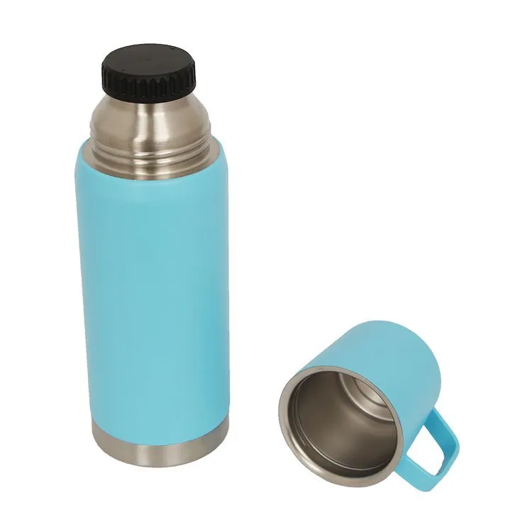 wholesale blue thermos bottle
